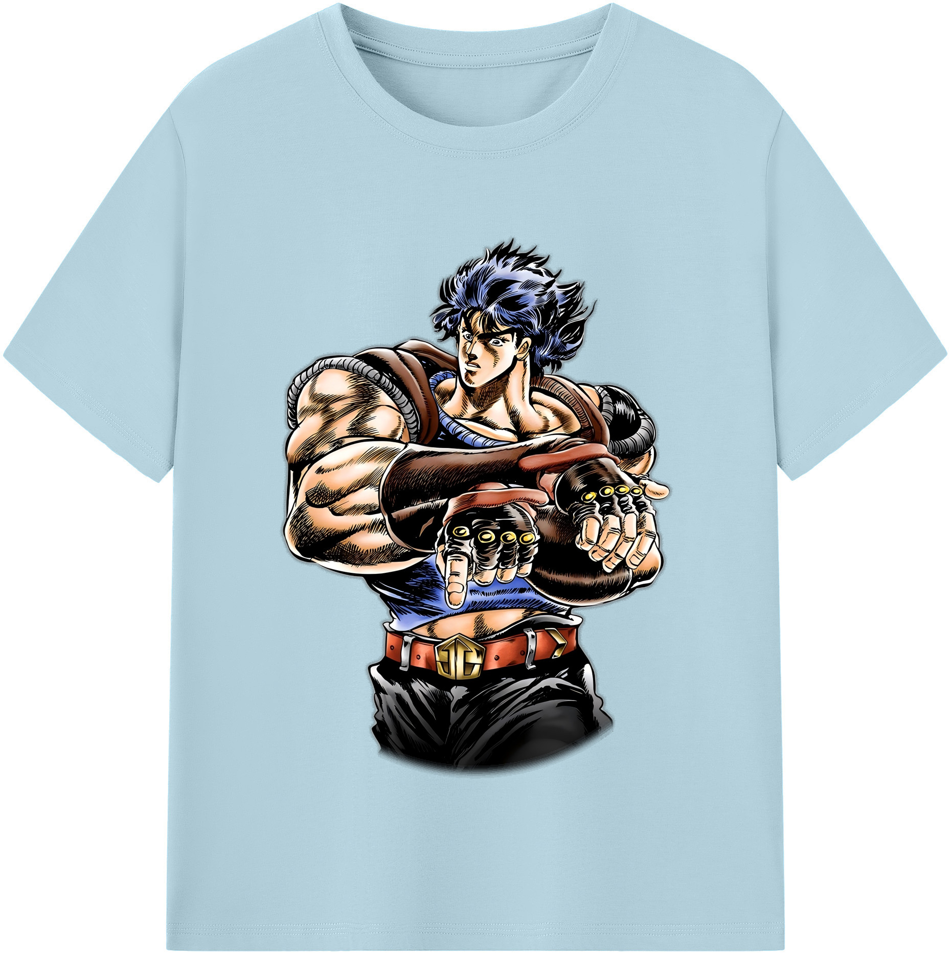 （画像用） ジョジョの奇妙な冒険 /ジョナサン?ジョースター JoJo's Bizarre Adventure Jonathan Joestar 綿100％半袖Tシャツ（フロントプリント）